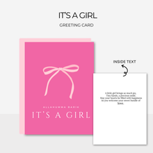 Load image into Gallery viewer, It's A Girl | Greeting Card