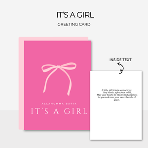 It's A Girl | Greeting Card