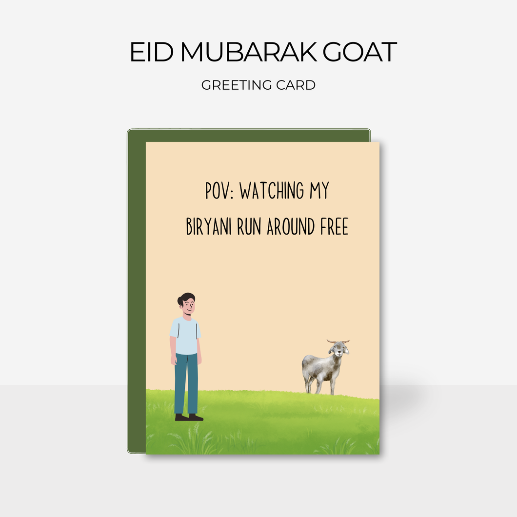 Eid Mubarak Goat | Greeting Card