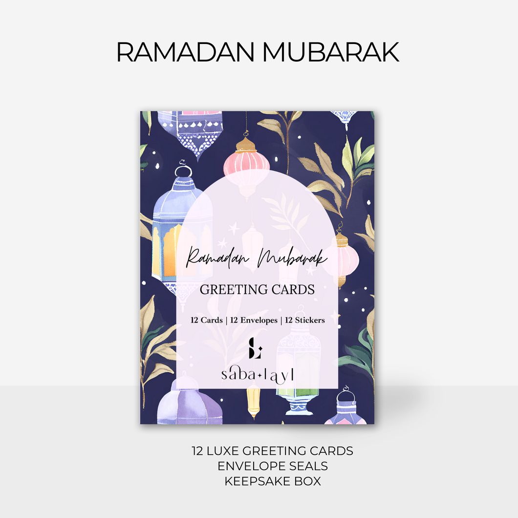 Ramadan Mubarak Greeting Cards | Set of 12
